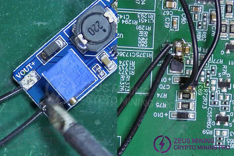 使用 MT3608 28V 可调升压模块修复 ASIC 矿机算力板上损坏的升压电路 第6张 使用 MT3608 28V 可调升压模块修复 ASIC 矿机算力板上损坏的升压电路 第6张