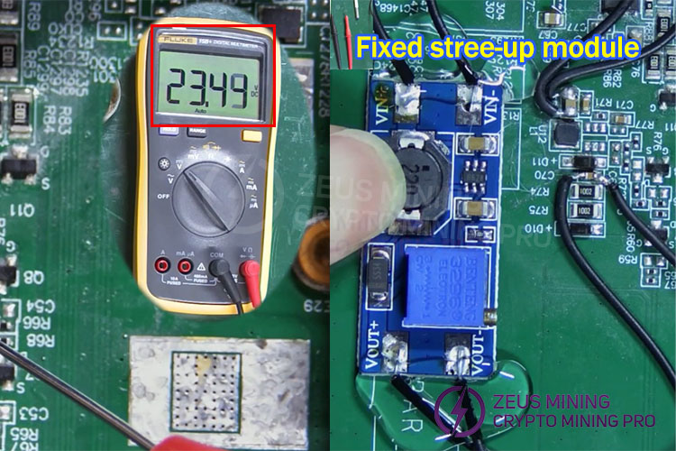 使用 MT3608 28V 可调升压模块修复 ASIC 矿机算力板上损坏的升压电路 第8张 使用 MT3608 28V 可调升压模块修复 ASIC 矿机算力板上损坏的升压电路 第8张